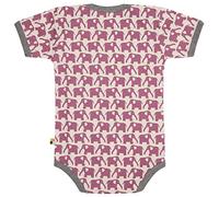 loud + proud Unisex Baby Body Kurzarm mit Elefanten Print, GOTS Zertifiziert T-Shirt