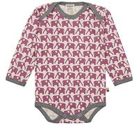 loud + proud Unisex Baby Body Langarm mit Elefanten Print, Gots Zertifiziert T-Shirt