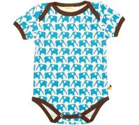 loud + proud Unisex - Baby Body, Tierdruck 201, Gr. 74/80, Türkis (Aqua)