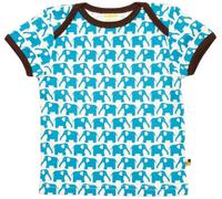 loud + proud Unisex - Baby Hemd, Tierdruck 204, Gr. 62/68, Türkis (Aqua)
