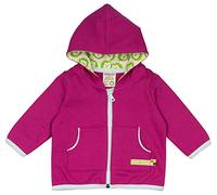 loud + proud Unisex Baby Jacke Sweat, Gr. 80 (Herstellergröße: 74/80), Violett (Fuchsia fu)