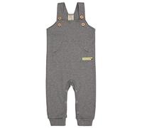 loud + proud Unisex Baby Latzhose, GOTS Zertifiziert Und Kleinkind-Strampelanzug, Grau, 98-104 EU