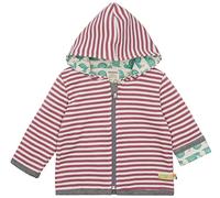 loud + proud Unisex Baby Ringel, Gots Zertifiziert Wendejacke, Grape, 50-56 EU