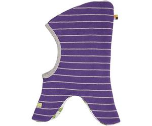 loud + proud Unisex Baby Schlupfmütze Ringel, GOTS Zertifiziert Sturmhaube, Violet, 39-41 EU