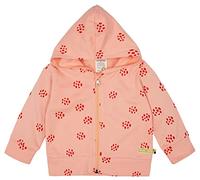 loud + proud Unisex Baby und Kind Kapuzenjacke Sweatjacke mit Druck, GOTS Zertifiziert, Baby-und Kleinkind-Ausstattung, Peach, 62/68