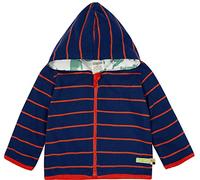 loud + proud Unisex Baby und Kind Wendejacke mit Kapuze aus weichem Jersey, GOTS Zertifiziert, Baby-und Kleinkind-Ausstattung, Ultramarin, 74/80