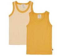 loud + proud Babys & Kinder Doppelpack Unterhemden aus Feinripp, GOTS-zertifiziert Curcuma/Gold 122/128
