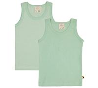 loud + proud Unisex Kinder Doppelpack, Feinripp, Bio Baumwolle Und GOTS Zertifiziert Unterhemd, Pistacchio, 110-116 EU