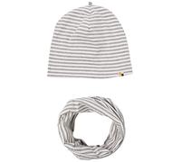loud + proud Unisex Kinder Grey 110/116 Set Mütze + Schlauchschal GOTS Zertifiziert