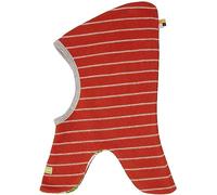 loud + proud Unisex Kinder Schlupfmütze Ringel, GOTS Zertifiziert Sturmhaube, Terracotta, 42-44 EU