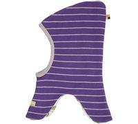 loud + proud Unisex Kinder Schlupfmütze Ringel, GOTS Zertifiziert Sturmhaube, Violet, 42-44 EU