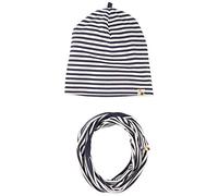 loud + proud Unisex Kinder Set muts slangsjaal, GOTS gecertificeerd Beanie M TZE, Navy, 98-104 EU