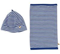 loud + proud Unisex Kinder Set Schlauchschal, GOTS Zertifiziert Beanie-Mütze, Ultramarine, 53-54 EU