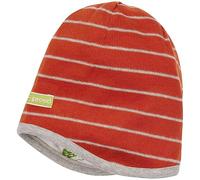loud + proud Unisex Kinder Wendemütze Ringel, GOTS Zertifiziert Beanie-Mütze, Terracotta, 42-44 EU