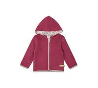 loud + proud Babys & Kinder Wollfleece-Jacke mit Kapuze, GOTS-zertifiziert Rouge(Pink) 86/92