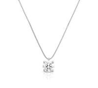 Louis Ciocchetti dal 1887 Halskette aus 925 Silber mit 5A-Zirkonia als Solitär (Punto Luce), verstellbar, elegant und raffiniert, Made in Italy (Silber, 60cm)