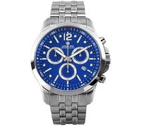 LOUIS XVI Athos le Grand 2.0 3521 - Ø 48 mm - Herren Uhr - Wasserdicht - Armband Silber - Zifferblatt Blau mit Diamanten - Kaliber Ronda Z60