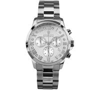 LOUIS XVI Damen-Armbanduhr Athos Pour Femme Stahlband Silber Weiss echte Diamanten Chronograph Analog Quarz Edelstahl 516