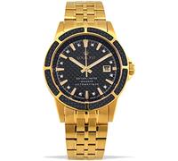 LOUIS XVI Herren-Armbanduhr Majesté Stahlband Gold Schwarz Karbon echte Diamanten Analog Automatik Edelstahl 1112