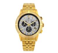LOUIS XVI Majesté Iced Out 1037 - Ø 43 mm - Herren Uhr - Wasserdicht - Mit Saphirglas - Armband Gold - Zifferblatt CZ-Diamanten - Schweizer Quarzwerk