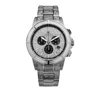 LOUIS XVI Majesté Iced Out 1127 - Ø43 mm - Herren Uhr - Wasserdicht - Mit Saphirglas - Armband Silber - Zifferblatt CZ-Diamanten - Schweizer Quarzwerk