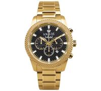 LOUIS XVI Mirage 3300 - Ø 43 mm - Herren Uhr - Chronograph - Wasserdicht - Armband Gold - Zifferblatt Schwarz