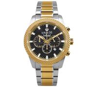 LOUIS XVI Mirage 3340 - Ø 43 mm - Herren Uhr - Chronograph - Wasserdicht - Armband Bicolor Silber Gold - Zifferblatt Schwarz