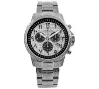 LOUIS XVI Palais Royale 1097 - Ø 43 mm - Herren Uhr - Wasserdicht - Mit Saphirglas - Armband Silber - Zifferblatt CZ-Diamanten - Schweizer Quarzwerk