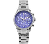 LOUIS XVI Palais Royale Femme 6024 - Ø 38 mm - Damen Uhr - Wasserdicht - Armband Silber - Zifferblatt Lavender Purple mit Diamanten - Schweizer Quarzwerk