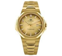 LOUIS XVI Renaissance 1600 - Ø 40 mm - Herren Uhr - Wasserdicht - Uhr mit Saphirglas - Armband Gold - Zifferblatt Gold - Schweizer Quarzwerk