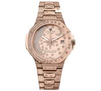 LOUIS XVI Renaissance Femme 6110 - Ø 35 mm - Damen Uhr - Wasserdicht - Armband Roségold - Zifferblatt Stars Edition Roségold mit Diamanten - Schweizer Quarzwerk