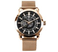 LOUIS XVI Versailles 2.0 Automatik 1910 - Ø 43.5 mm - Herren Uhr - Wasserdicht - Skelettuhr - Armband Roségold - Zifferblatt Schwarz - Automatikuhr