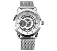 LOUIS XVI Versailles 2.0 Automatik 1923 - Ø 43.5 mm - Herren Uhr - Wasserdicht - Skelettuhr - Armband Silber - Zifferblatt Weiß - Automatikuhr