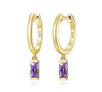 LOUISA SECRET Ohrringe Silber 925 Gold Ohrstecker für Damen Herren Mädchen, Ohrhänger mit Anhänger Zirkonia Ohrstecker Schmuck für Valentinstag muttertagGe Weihnachten burtstags Hochzeits Jubiläum