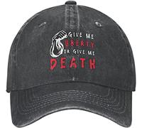 LOUJIN Give Me Liberty Or Give Me Death Retro Sport Denim Cap, Fotofarbe, One size