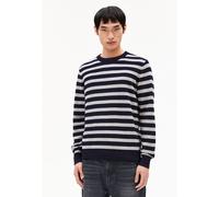 ARMEDANGELS LOUKAA FINE STRIPES - Männer Regular Fit Strickpullover - mehrfarbig L night sky-silver melange