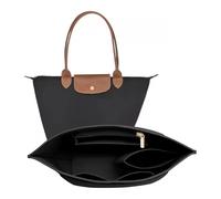 LOUKAYCCI Filz-Organizer-Handtascheneinsatz für Longchamp Le Pliage M, Größe M, Schwarz