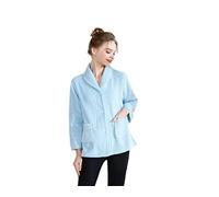 Loungees Damen Drop Needle Bettjacke mit Schalkragen und Knopfleiste Drop