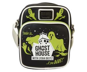 Loungefly Beetlejuice Beetlejuice Ghost House Glow Crossbody Bag, Schwarz
