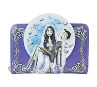 Loungefly Corpse Bride Moon Geldbörse mit Reißverschluss, Schwarz, Kompakt