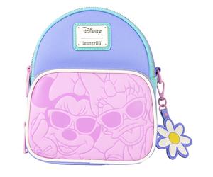 Loungefly Daisy Duck 85th Anniversary Daisy Duck & Minnie Mouse Convertible Mini Backpack & Crossbody Bag Disney 1 Stk.