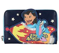 Loungefly Damen Disney Lilo and Stitch Space Adventure Zip Around Wallet, Mehrfarbig, Weltraumthema