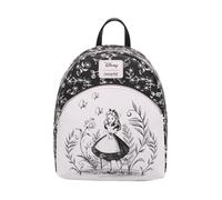 Loungefly Disney Alice im Wunderland Mini-Rucksack, Schwarz / Weiß