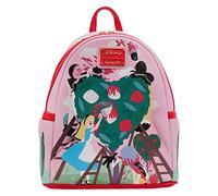 Loungefly Disney Alice im Wunderland Rucksack, Mehrfarbig, Standard, Disney Alice im Wunderland Malerei die Rosen Rot Mini Rucksack, Einheitsgröße