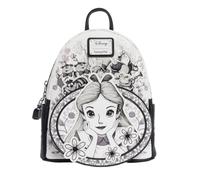 Loungefly Disney Alice im Wunderland Sketch Mini-Rucksack, Kunstleder, geprägte und bestickte Details, verstellbare Träger