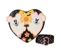 Loungefly Disney Mickey und Minnie Floral Ghost Heart Glow Crossbody Bag, Mehrfarbig/Meereswellen (Ocean Tides)