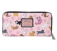 Loungefly Disney Cats Geldbörse mit Reißverschluss und Clutch, Kunstleder