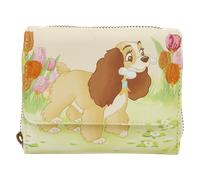 Loungefly Disney Lady and the Tramp Pastel Tulip Trifold Wallet - bestickt, Frühlingstulpen, 4 Kartenfächer 1 Stk.