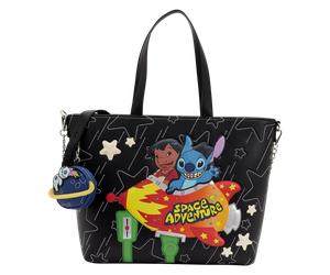 Loungefly Disney Lilo & Stitch Space Adventure Glow Tote Crossbody Bag with Coin Bag 1 Stk.
