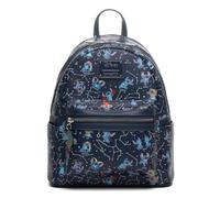 Loungefly Disney Lilo & Stitch Zodiac Damen-Rucksack, leuchtet im Dunkeln, Allover-Print